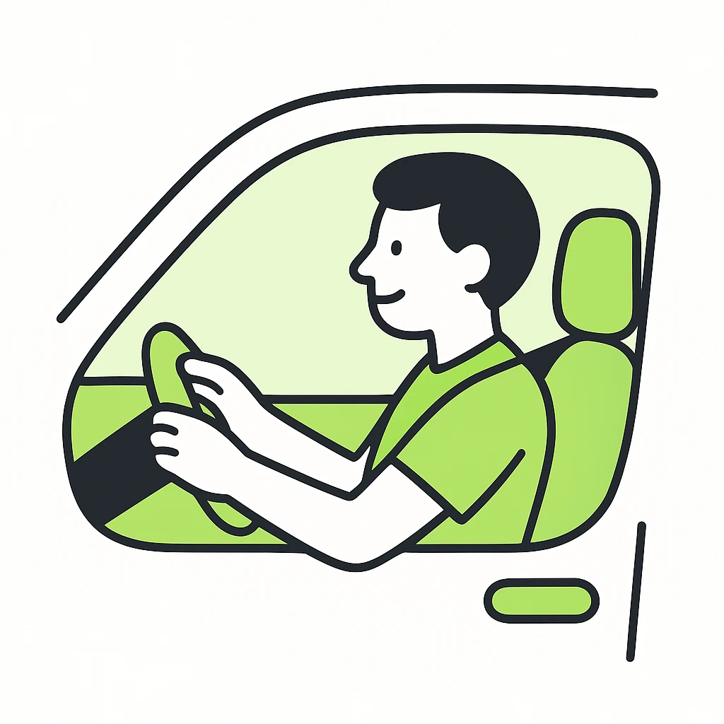 person driving a car emoji
