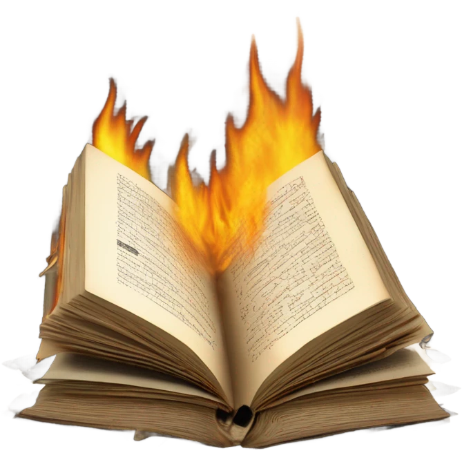 Algebra 2 math book burning in a ditch￼ emoji