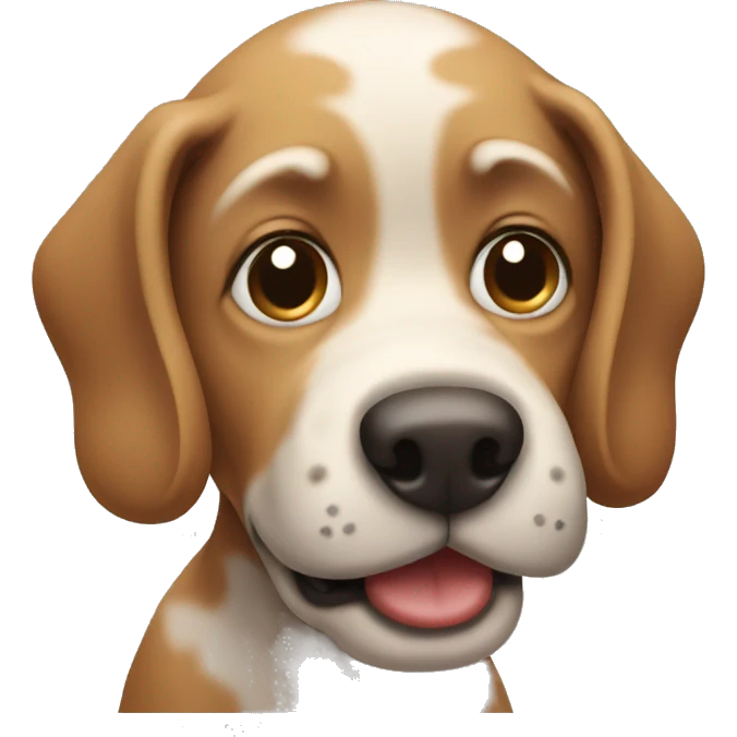 A dog pooping emoji
