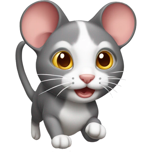 cat run mouse emoji