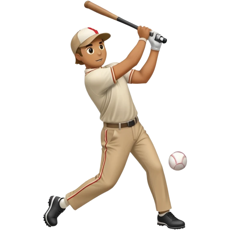 Man golfing but with a baseball emoji