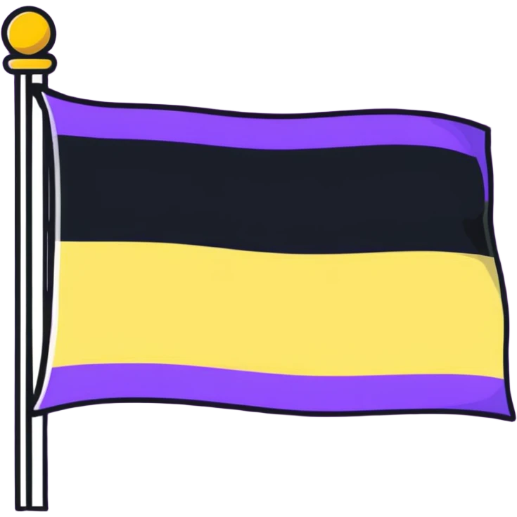 Nonbinary pride flag emoji