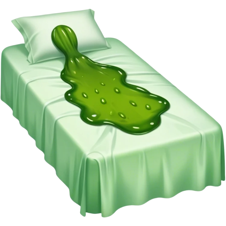 Pickles jar leaked on bedsheet emoji