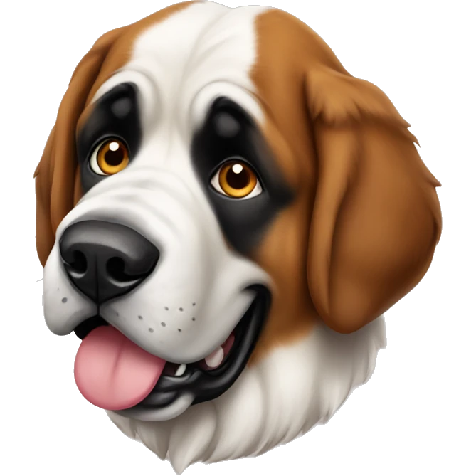 St. Bernard with love emoji