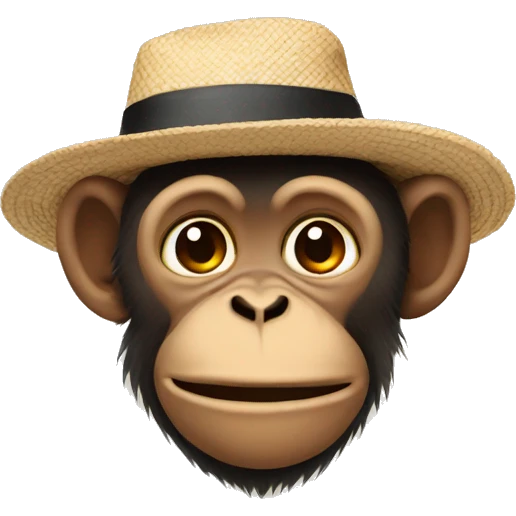 Crying monkey in hat emoji