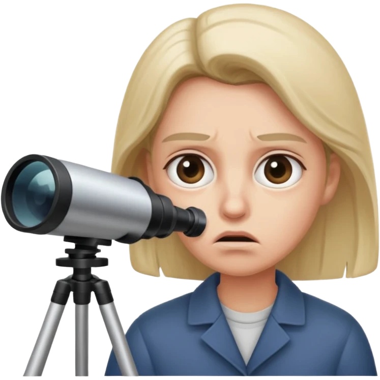 Jealousy - fear of losing someone's affection to a rival - looking through telescope emoji
