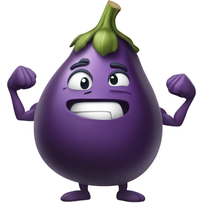 Eggplant power emoji