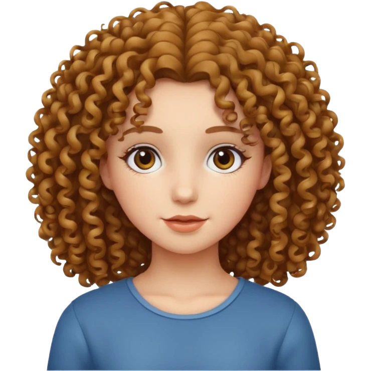 Curly hair girly emoji