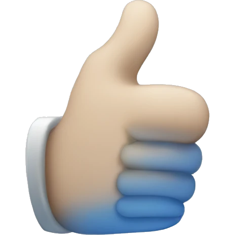 BLUE Thumbs up emoji