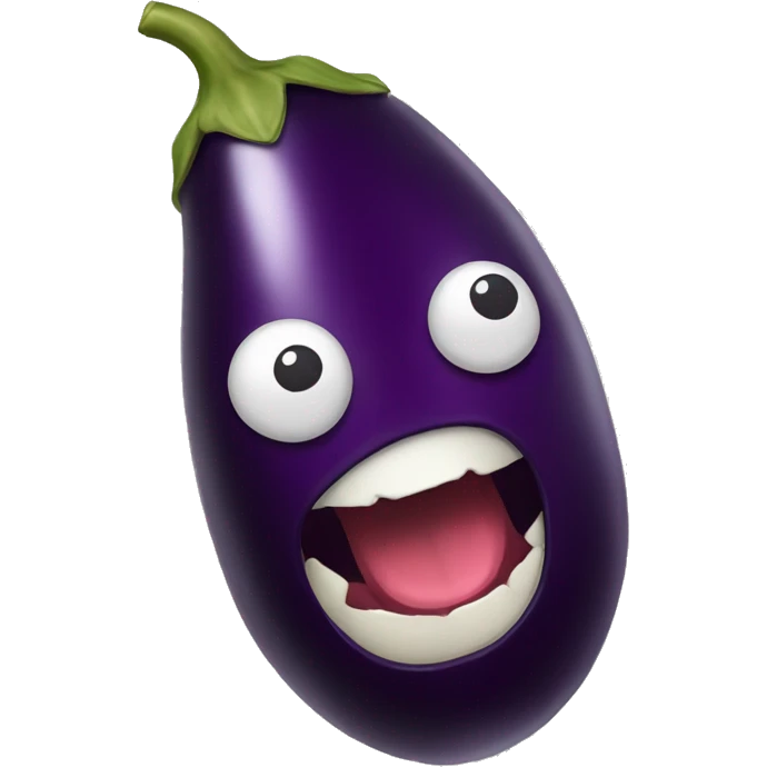 Freaky eggplant emoji