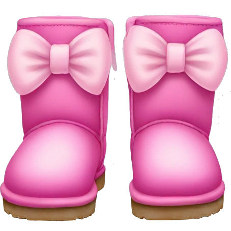 Uggs with pink bow emoji
