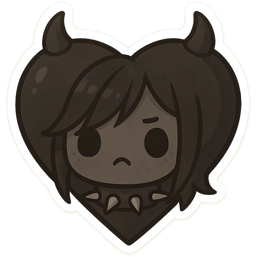 Goth black object emoji
