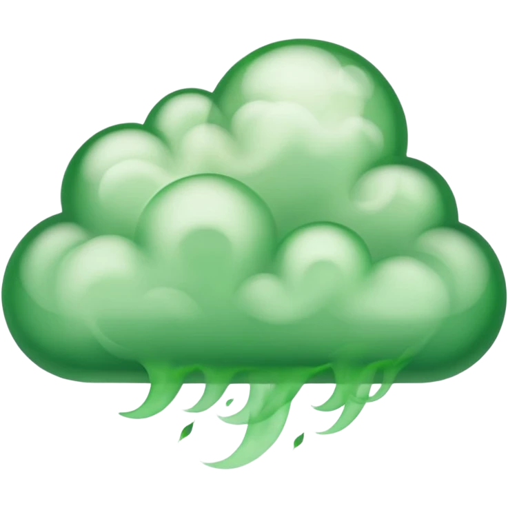 green wind smoke emoji