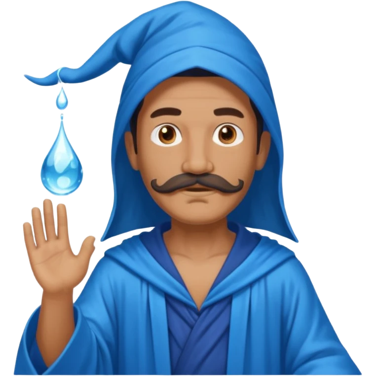 water wizard with mustache emoji