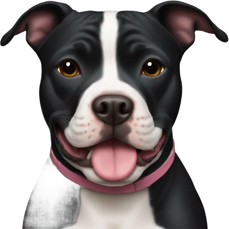 Black Pitbull kiss emoji