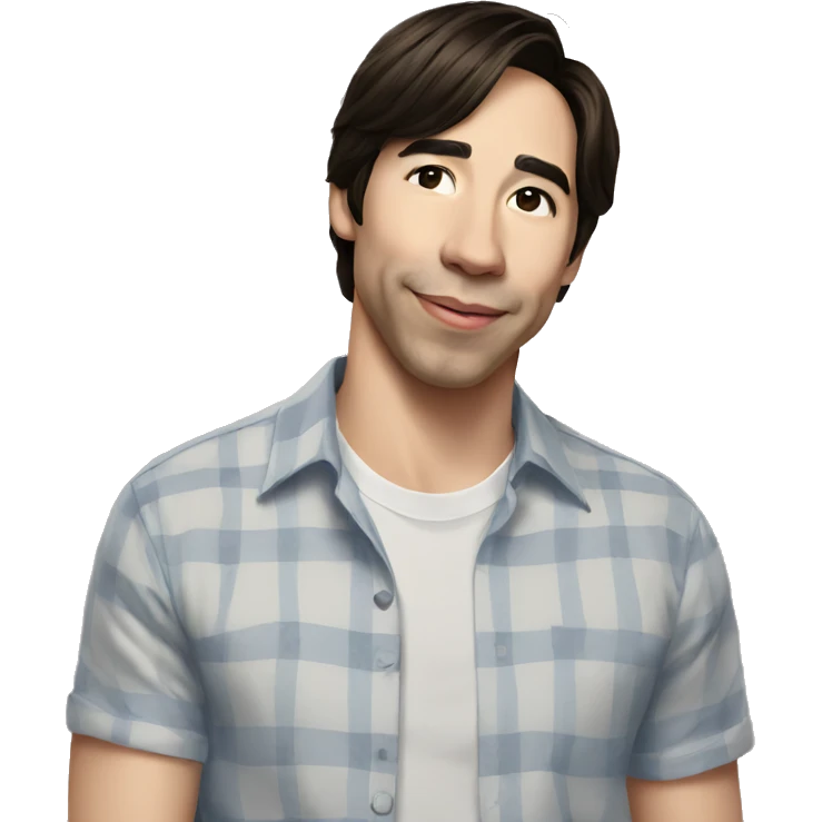 Justin Long wearing shirt emoji