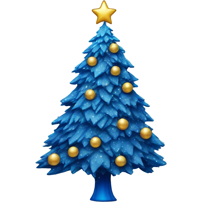 Blue Christmas tree emoji