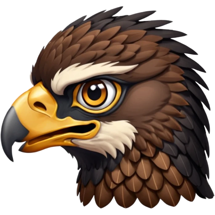 Cabeza de Alcón malvado viendo al frente emoji