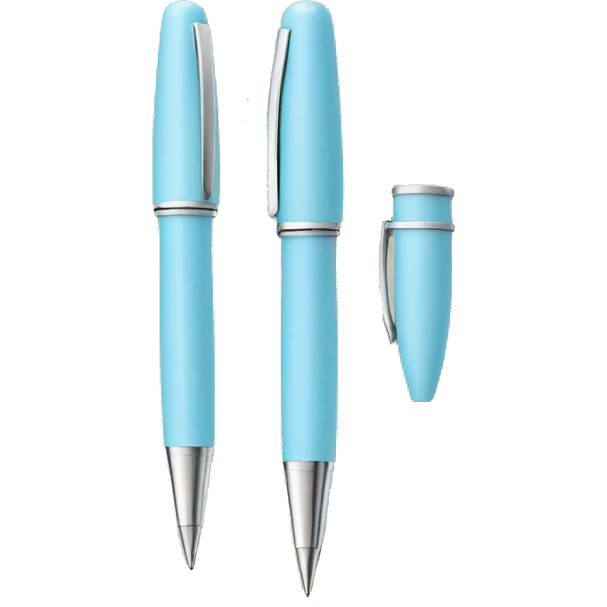 writing pen pastel blue emoji