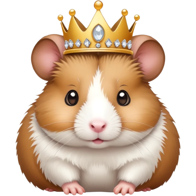 Hamster wearing a tiara emoji