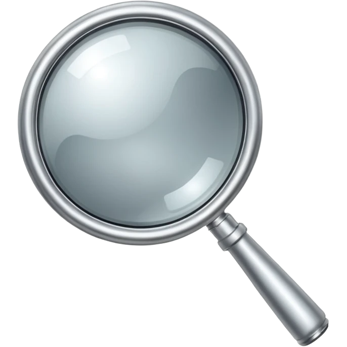 Magnifier silver emoji