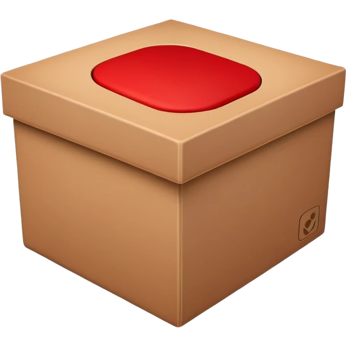 Square box with red emoji