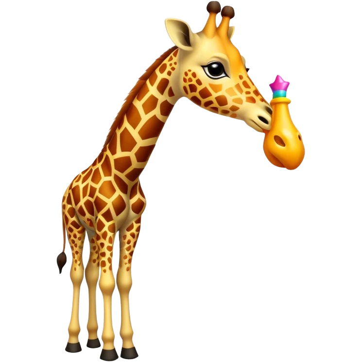 Vintage circus giraffe emoji