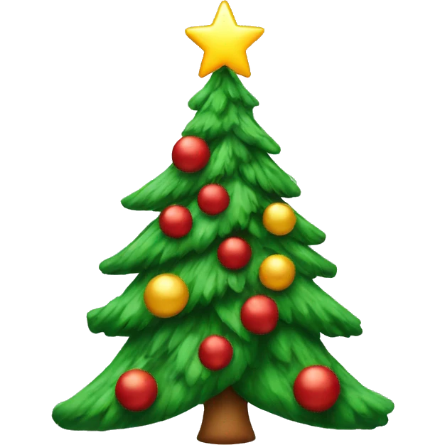 Cristmas tree with bow on top emoji