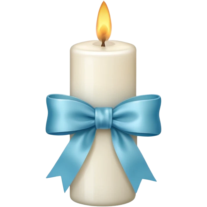 Candle with bow emoji
