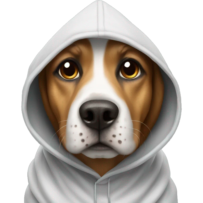 Dog with a hood emoji