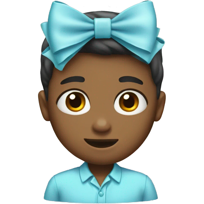 Light blue bow  emoji