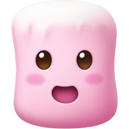 Pink marshmallow without face emoji