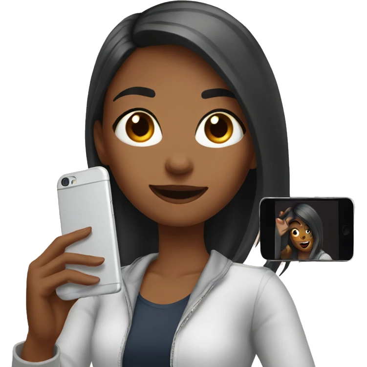girls taking a selfie indoors emoji