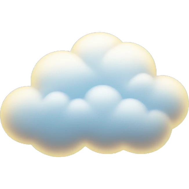 Cloud with a halo above it emoji