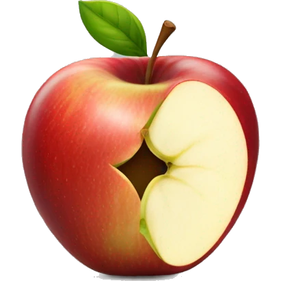 A half of an apple emoji