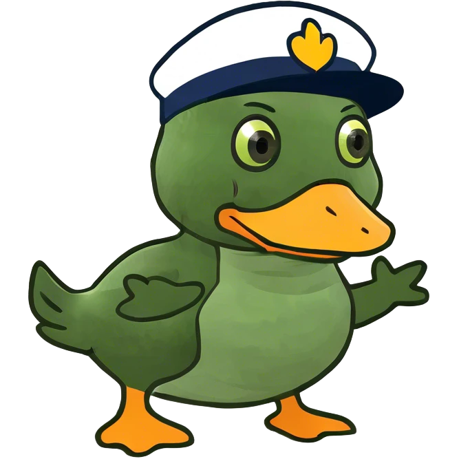 Pato com pernas emoji