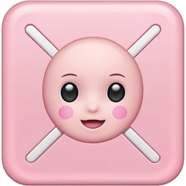 square baby pink check mark emoji