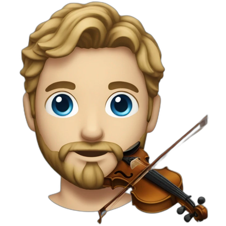 Violín player with Blue eyes and beard emoji