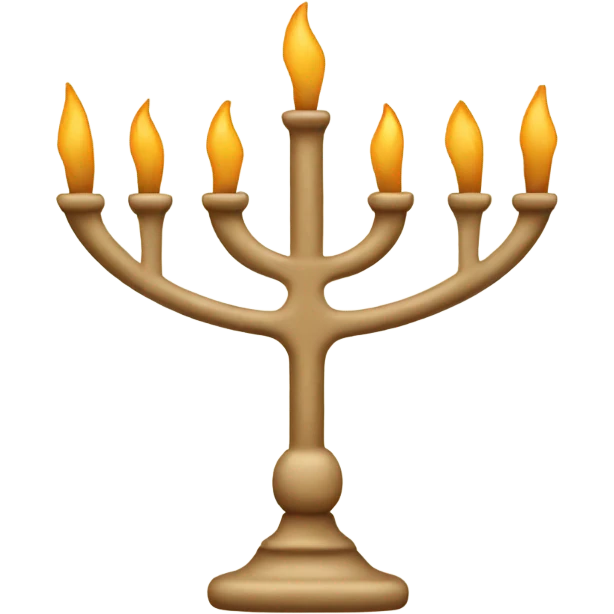 Beige menorah emoji