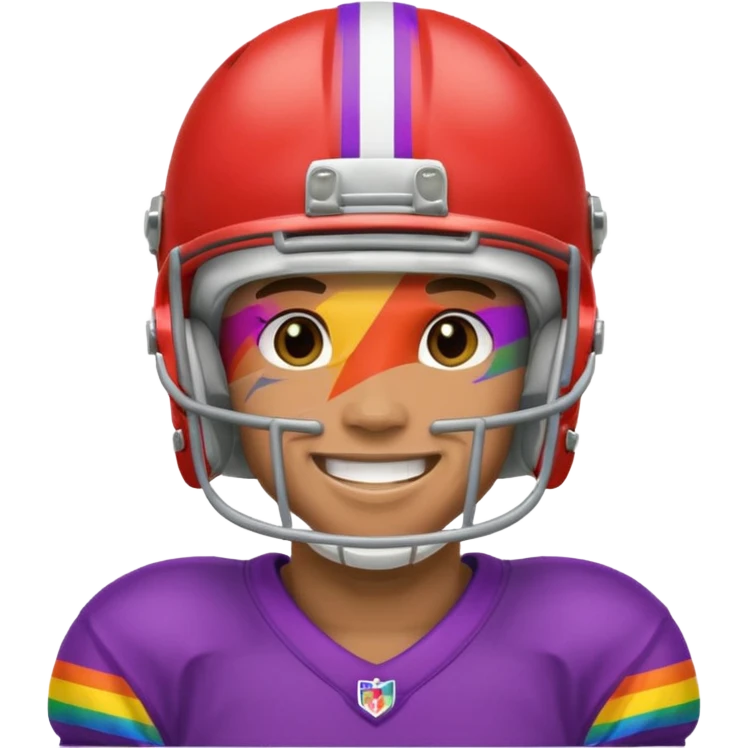 A LGBTQ football player emoji