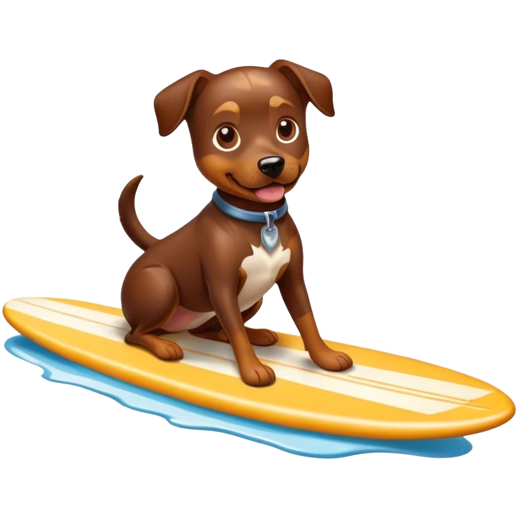 dog surfing on chocolate  emoji