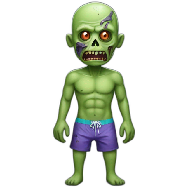 zombi wearing a swimming trunks emoji