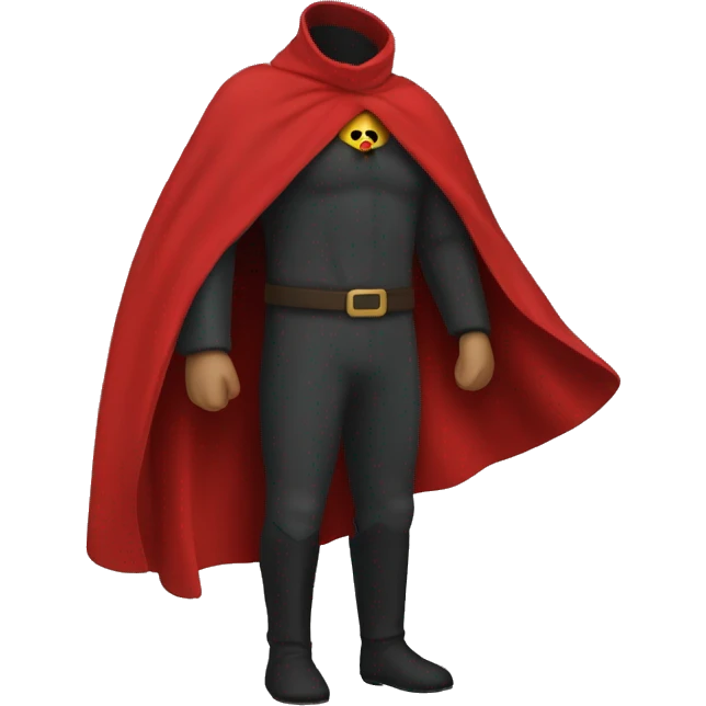 red cape floating from the side without hood emoji