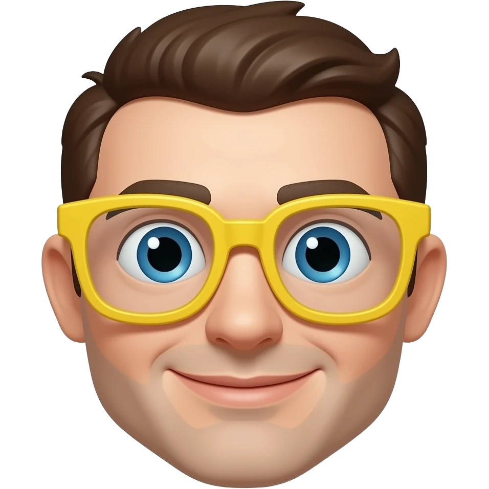 🤓 no pero el emoji si pero haci en amarillo con los lentes como el emoji original emoji