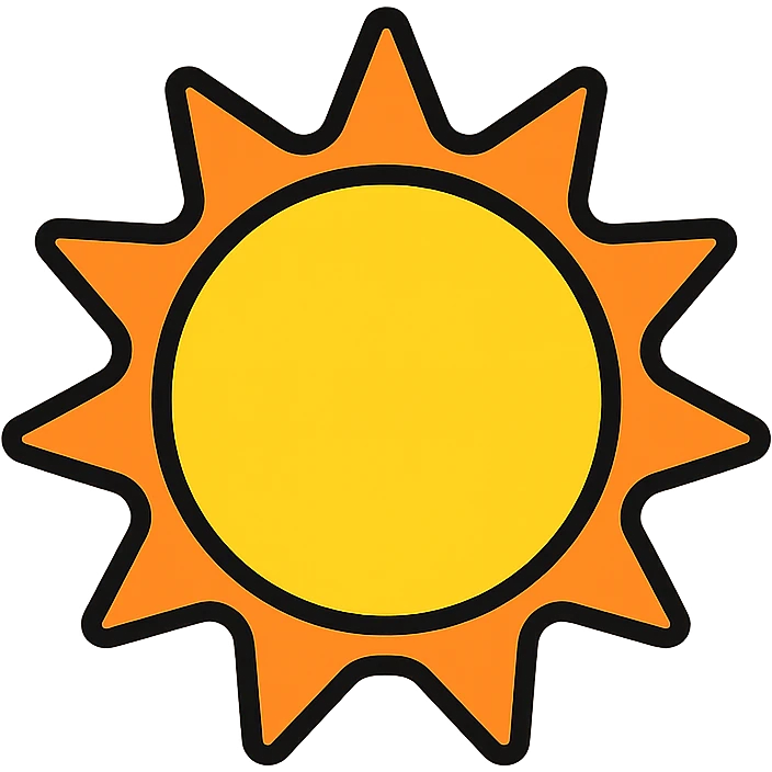 colored sun icon emoji
