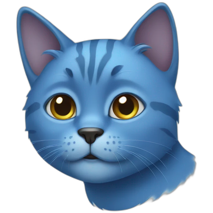 Blue cat emoji