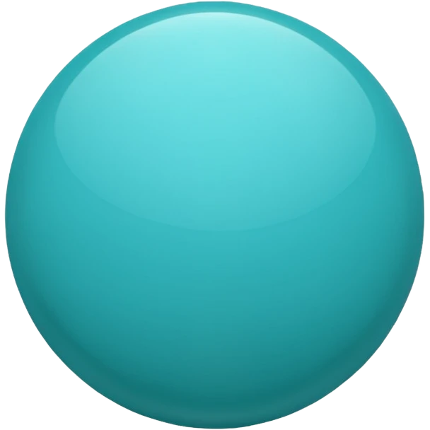 turquoise color sphere emoji