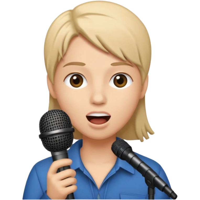 chant avec un micro emoji