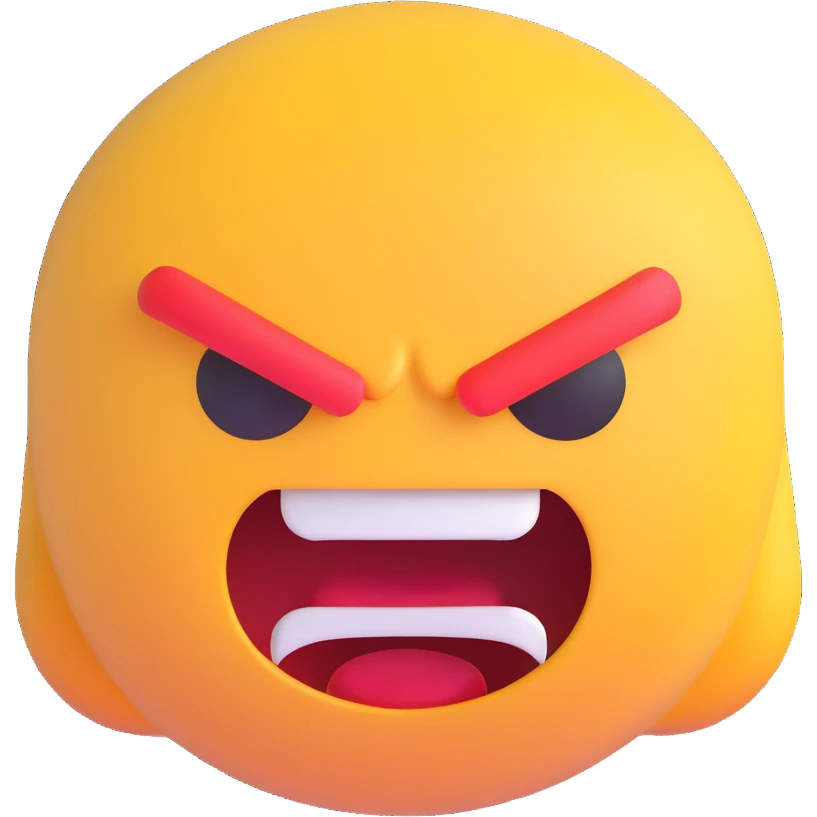 angry expression 3D style emoji emoji