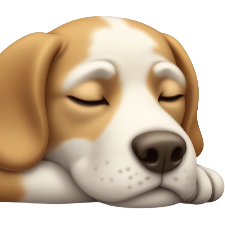 Dog sleeping emoji